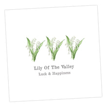 Load image into Gallery viewer, Lily of the Valley Card Greeting &amp; Note Cards Crumble and Core 12 x 12 cm  
