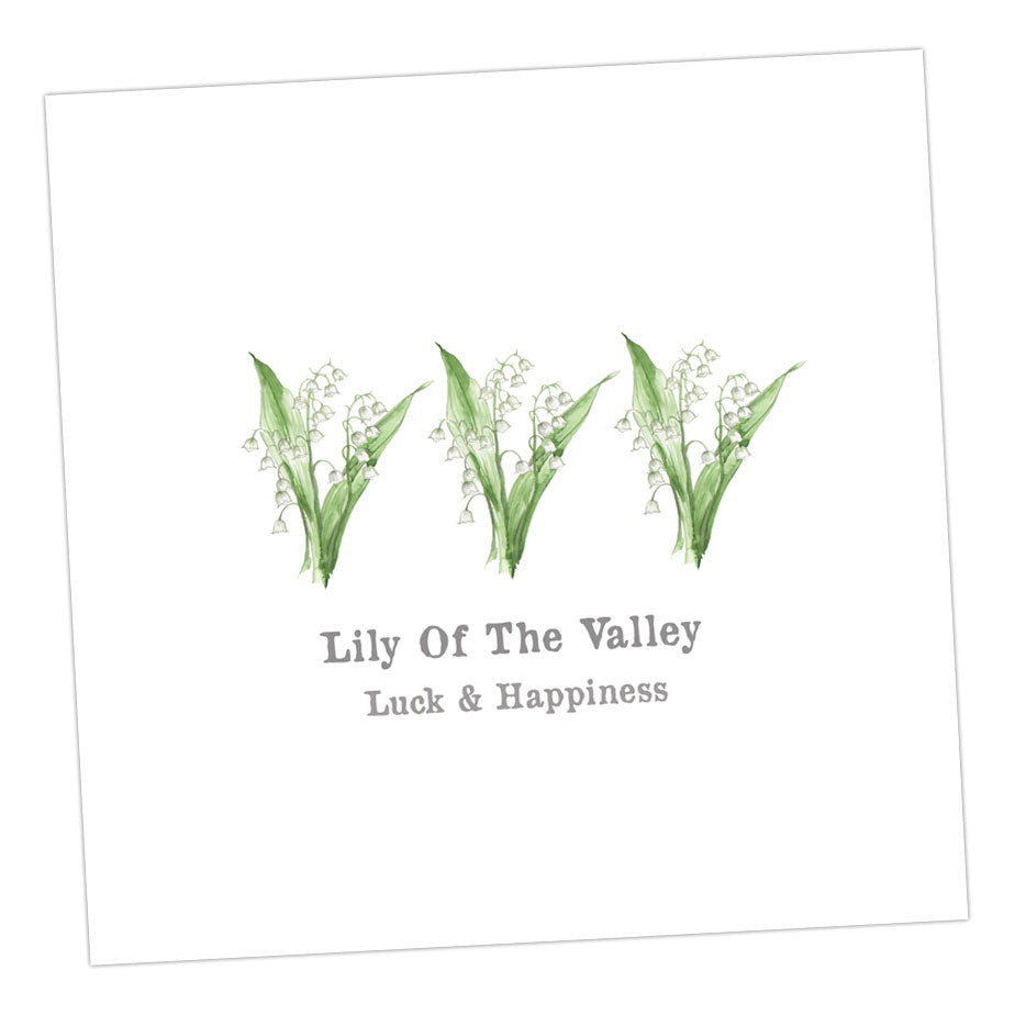 Lily of the Valley Card Greeting & Note Cards Crumble and Core 12 x 12 cm  