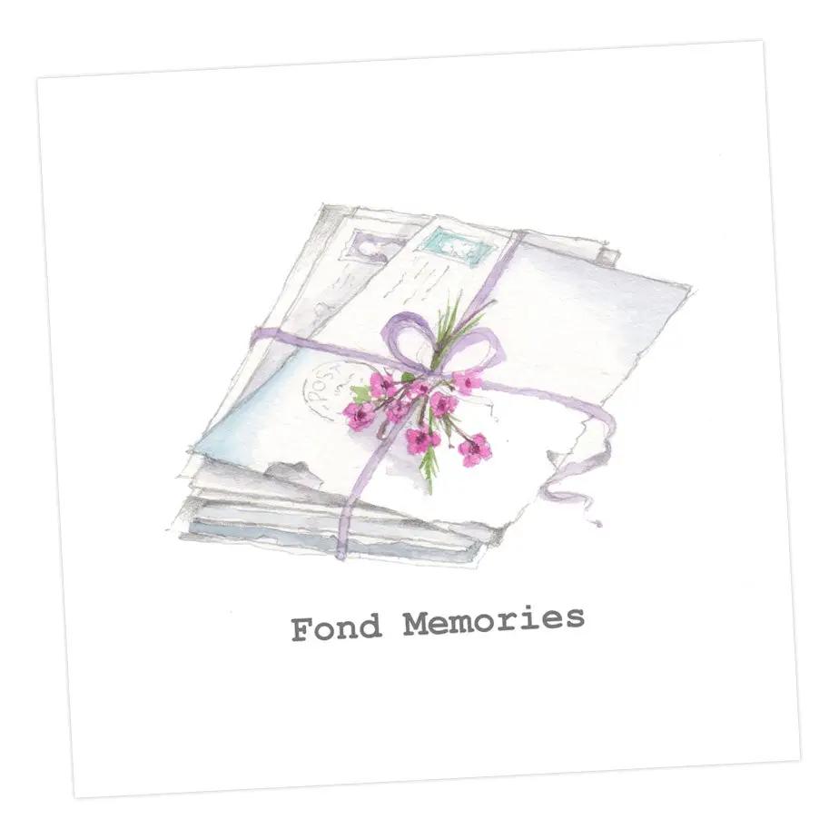 Love Letters Fond Memories Card Greeting & Note Cards Crumble and Core 12 x 12 cm  