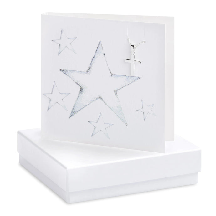 Boxed Star & Cross Necklace Card Crumble & Core