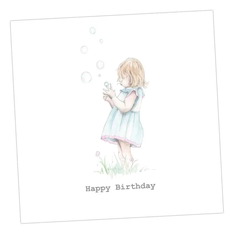 Bubbles Birthday Greeting Card Greeting & Note Cards Crumble and Core 12 x 12 cm  