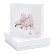 Load image into Gallery viewer, Boxed Earring Card Roller Skates Earrings Crumble and Core White  
