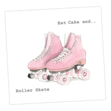 Load image into Gallery viewer, Roller Skates Birthday Card Greeting &amp; Note Cards Crumble and Core 12 x 12 cm  

