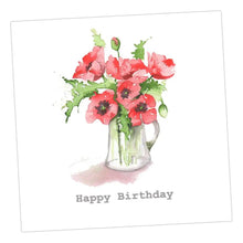 Load image into Gallery viewer, Poppy Birthday Card Greeting &amp; Note Cards Crumble and Core 12 x 12 cm  
