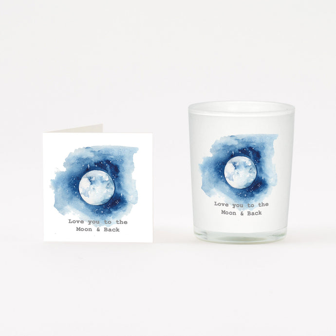 Love You To The Moon Boxed Candle and Card Crumble & Core