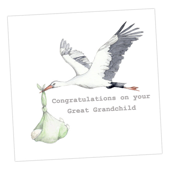 New Great Grandchild Greeting & Note Cards Crumble and Core 12 x 12 cm  