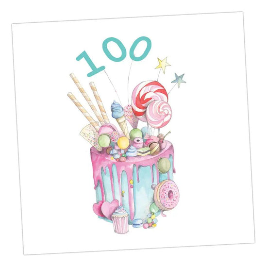 Truly Scrumptious Cake 100th Card Greeting & Note Cards Crumble and Core 12 x 12 cm  