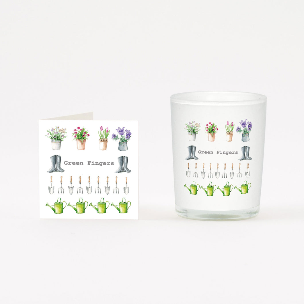 Green Fingers Boxed Candle and Card Crumble & Core