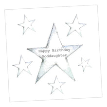 Load image into Gallery viewer, Star Goddaughter Birthday Card Greeting &amp; Note Cards Crumble and Core 15 x 15 cm  
