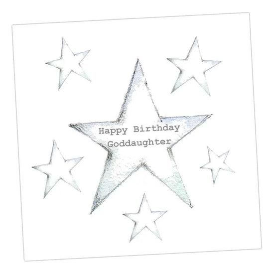 Star Goddaughter Birthday Card Greeting & Note Cards Crumble and Core 15 x 15 cm  