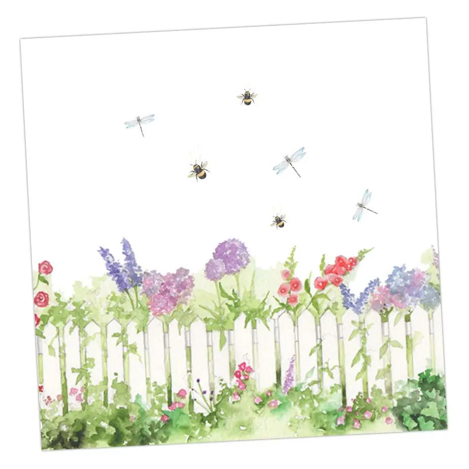 Picket Fence Blank Card Greeting & Note Cards Crumble and Core 12 x 12 cm  