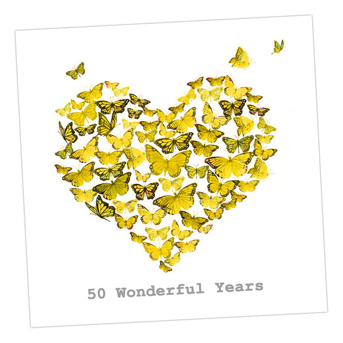 Butterfly 50th Anniversary Card