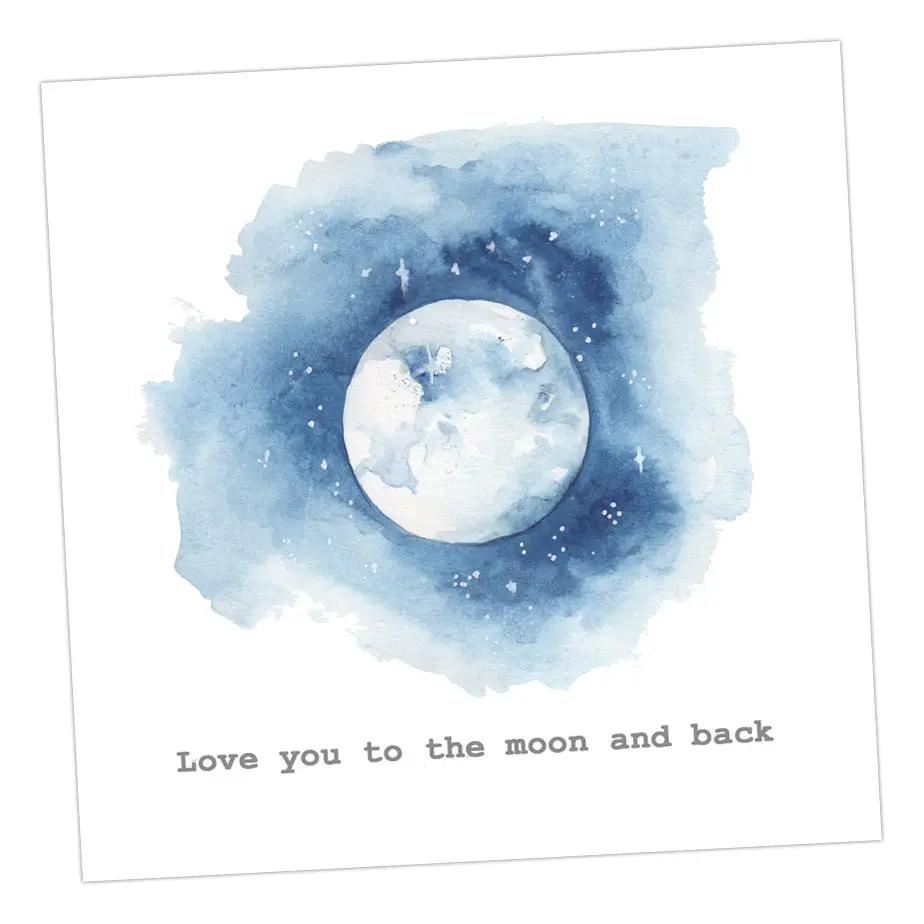 Love You To The Moon.....Card Greeting & Note Cards Crumble and Core 12 x 12 cm  