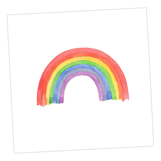 Rainbow Blank Card Greeting & Note Cards Crumble and Core 12 x 12 cm  