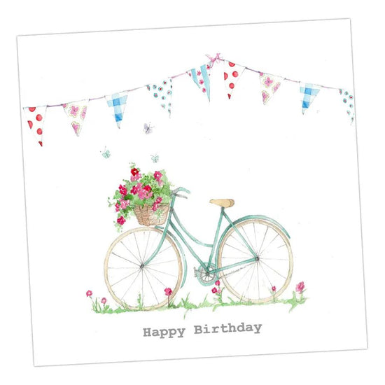 Summer Bicycle Birthday Card Greeting & Note Cards Crumble and Core 12 x 12 cm  