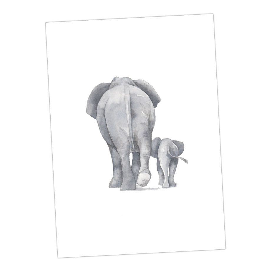 Baby Love Elephants Print