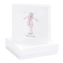 Carica l&#39;immagine nel visualizzatore di Gallery, Boxed Christmas Skater Earring Card Earrings Crumble and Core White  
