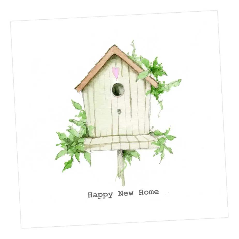 Bird House Happy New Home Card Greeting & Note Cards Crumble and Core 12 x 12 cm  