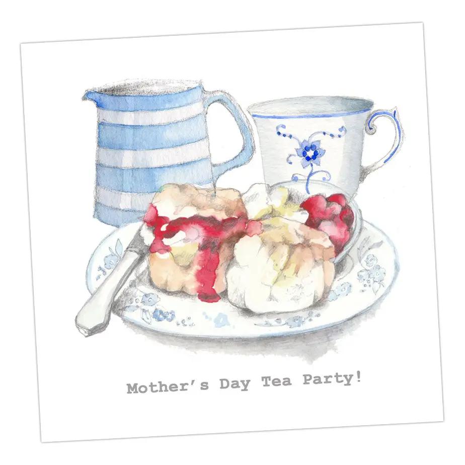 Mother's Day Tea Party Card Greeting & Note Cards Crumble and Core 12 x 12 cm  
