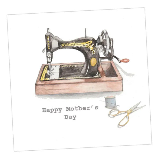 Vintage Sewing Machine Mother's Day Card Greeting & Note Cards Crumble and Core 12 x 12 cm  
