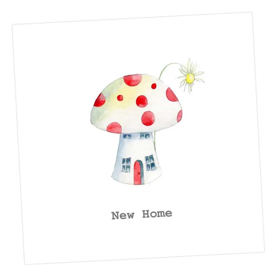 Toadstool New Home Card Greeting & Note Cards Crumble and Core 12 x 12 cm  