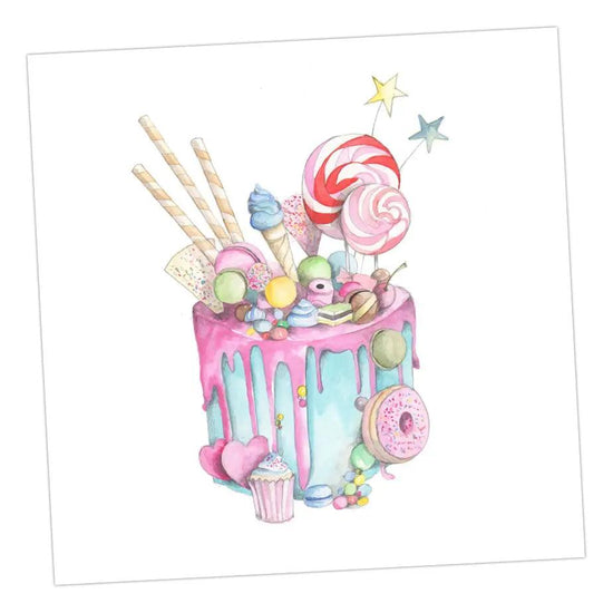 Truly Scrumptious Cake Card Greeting & Note Cards Crumble and Core 12 x 12 cm  
