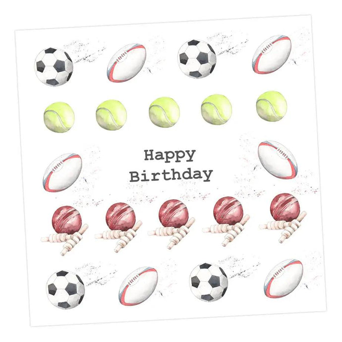 Multi Sport Happy Birthday Card
