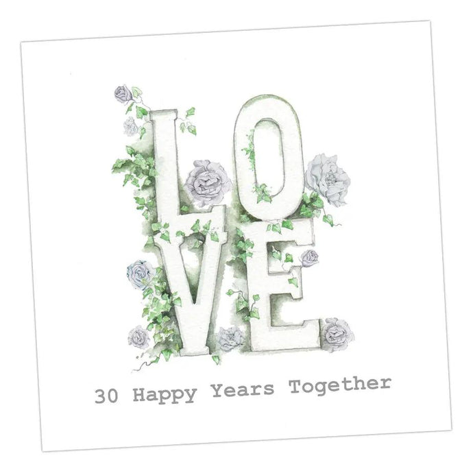 LOVE 30th Anniversary Card