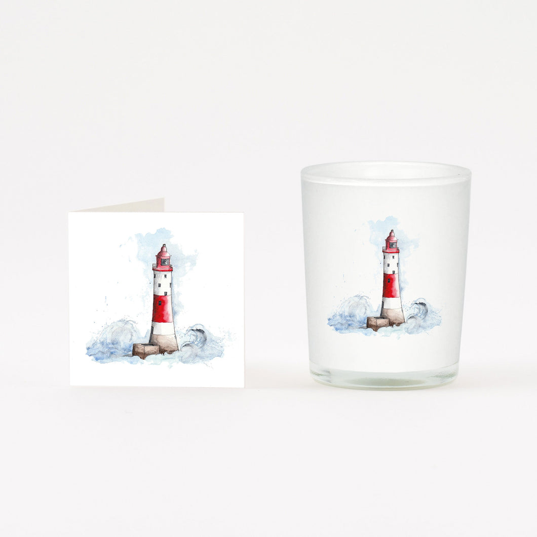 Lighthouse Boxed Candle and Card Candles Crumble and Core   