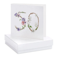 Carica l&#39;immagine nel visualizzatore di Gallery, Boxed Floral 50th Earring Card Earrings Crumble and Core White  
