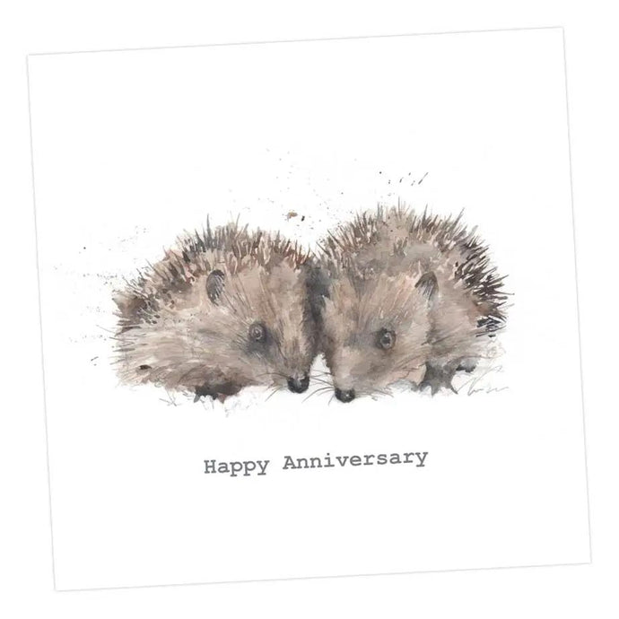 Mr and Mrs Hedgehog Anniversary Card