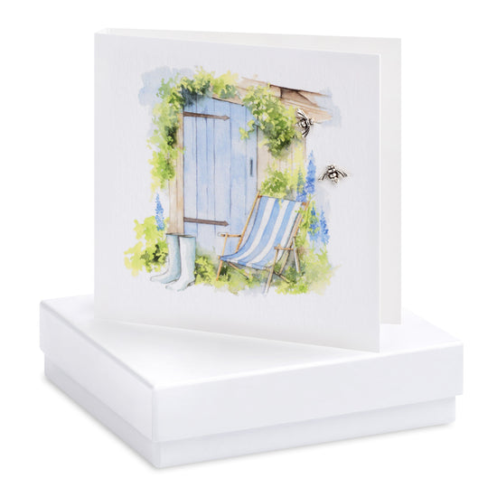 Boxed Deckchair Earring Card Earrings Crumble and Core White  