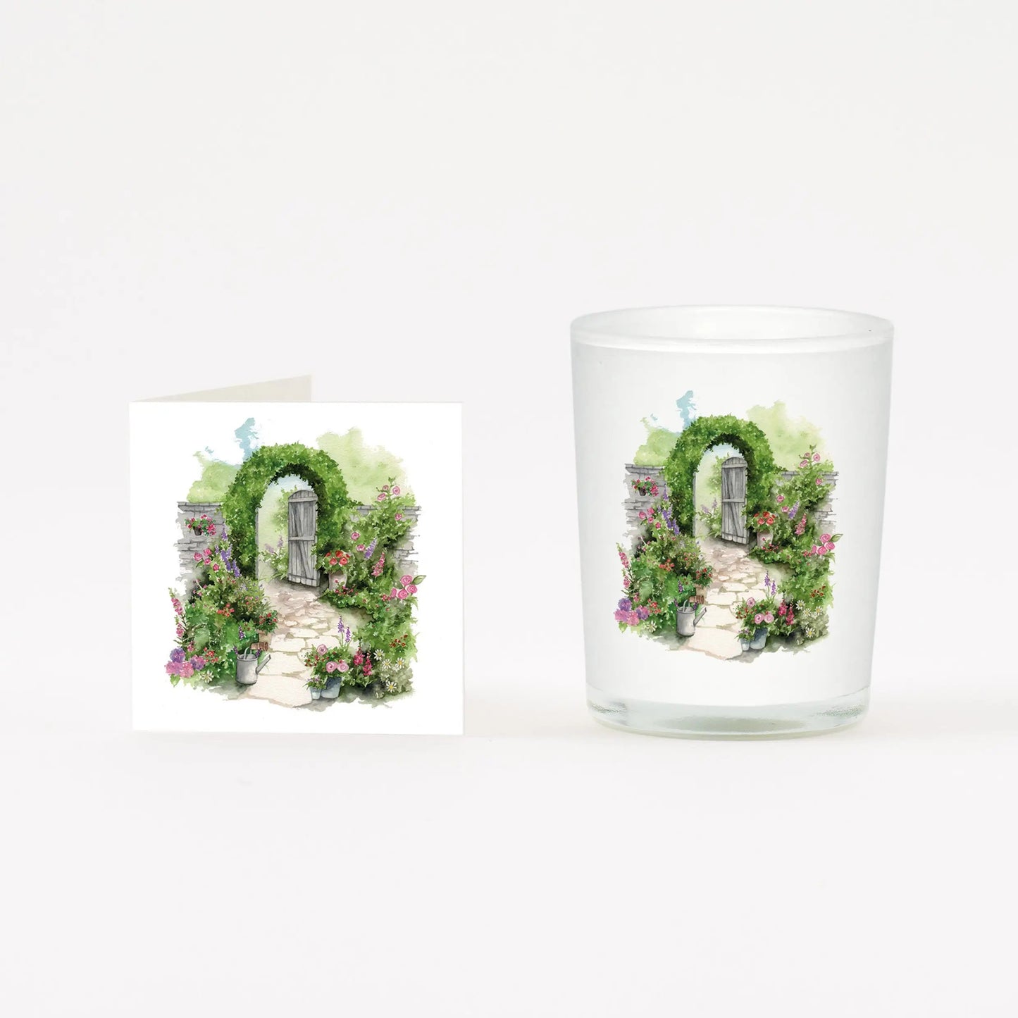 Walled Garden Boxed Candle and Card Candles Crumble and Core White 20cl 