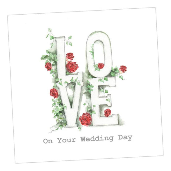 Love Letters Wedding Card Greeting & Note Cards Crumble and Core 15 x 15 cm  