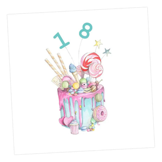 Truly Scrumptious Cake 18th Card Greeting & Note Cards Crumble and Core 12 x 12 cm  