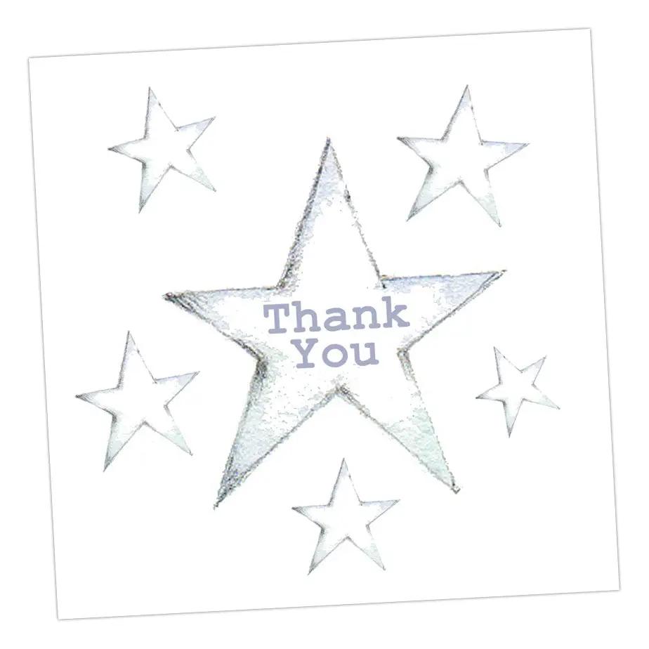 Star Thank You Greeting & Note Cards Crumble and Core 15 x 15 cm  