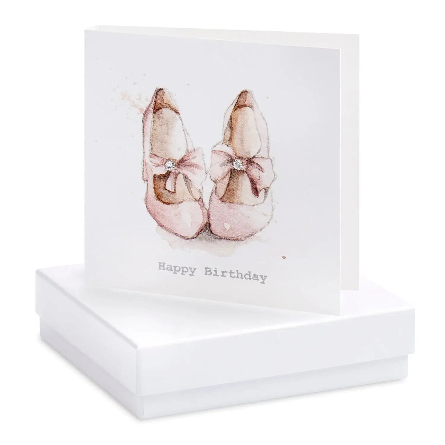 Boxed Happy Birthday Party Shoes Earring Card Earrings Crumble and Core White  