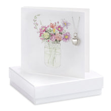 Load image into Gallery viewer, Boxed Flower Jar Locket Necklace Card Crumble &amp; Core
