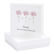 Load image into Gallery viewer, Boxed Peony Earring Card Crumble and Core Crumble &amp; Core

