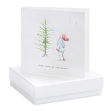 Carica l&#39;immagine nel visualizzatore di Gallery, Boxed Christmas Scene Earring Card Earrings Crumble and Core White  
