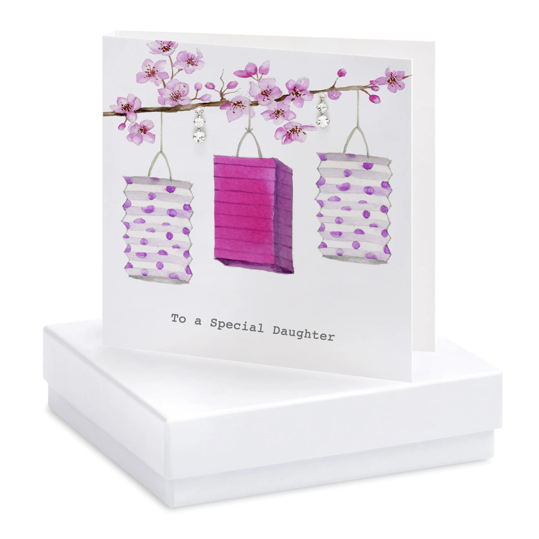 Boxed Earring Card Crumble and Core Crumble & Core Lanterns special Daughter
