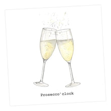 Load image into Gallery viewer, Prosecco&#39;clock Card Greeting &amp; Note Cards Crumble and Core 12 x 12 cm  
