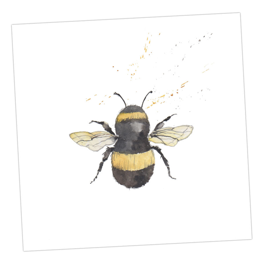 Bee Blank Card Greeting & Note Cards Crumble and Core 12 x 12 cm  