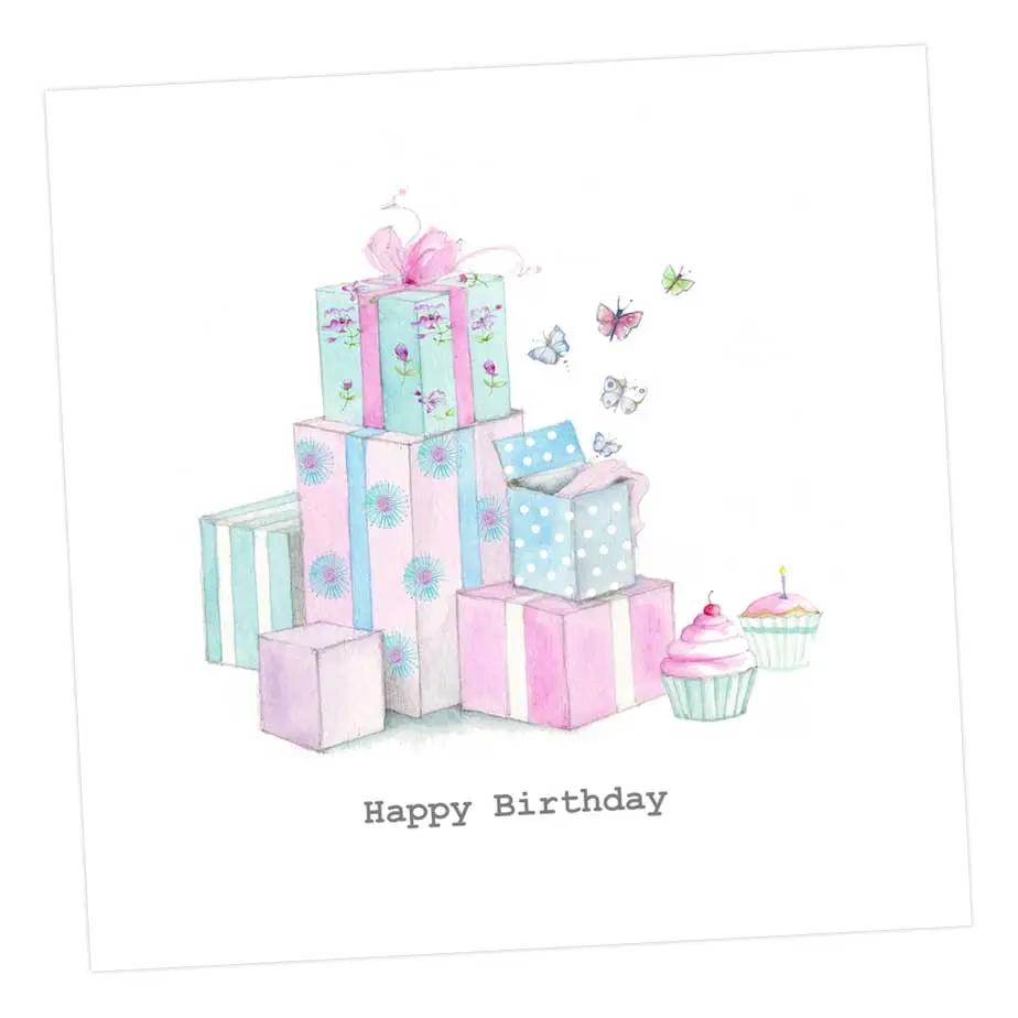 Pretty Presents Birthday Card Greeting & Note Cards Crumble and Core 12 x 12 cm  