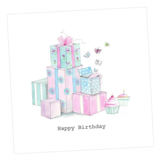 Pretty Presents Birthday Card Greeting & Note Cards Crumble and Core 12 x 12 cm  