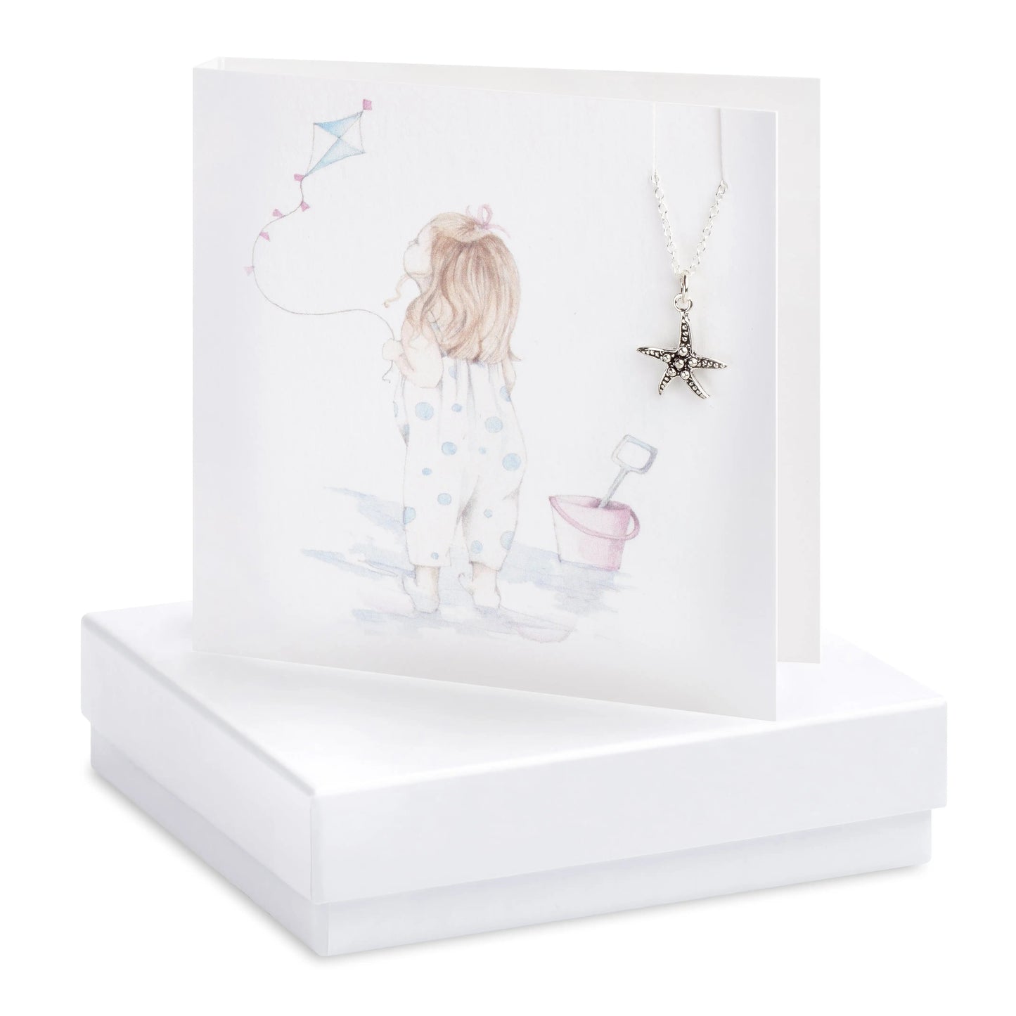 Boxed Beach Baby Necklace Card Necklaces Crumble and Core White  