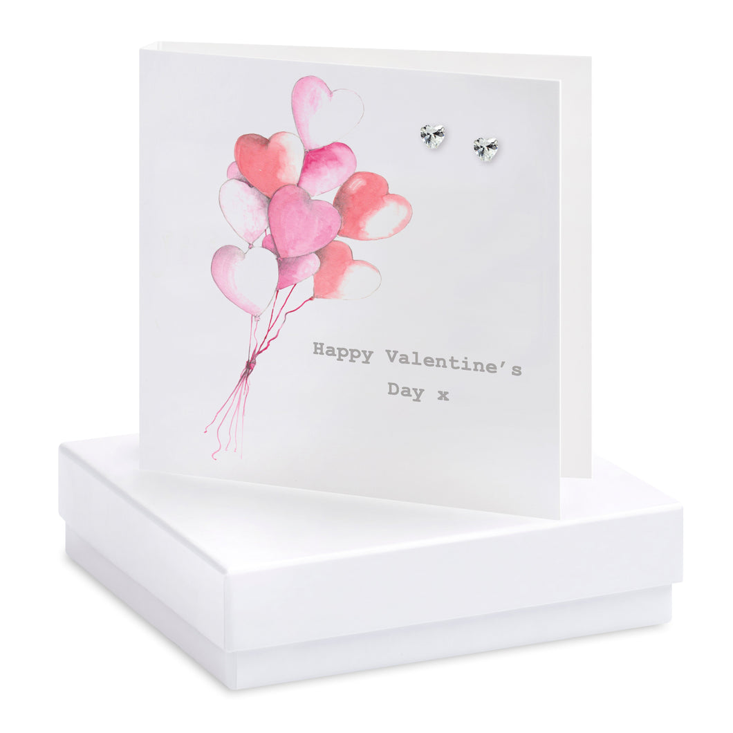 Boxed Love Balloons Earring Card Earrings Crumble and Core White  