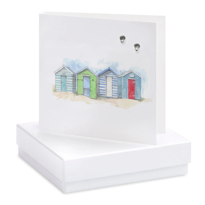 Boxed Beach Hut Earring Card Crumble and Core Crumble & Core