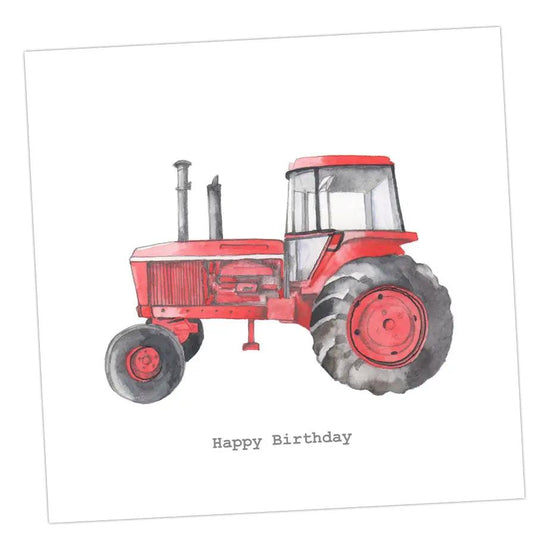 Tractor Birthday Card Greeting & Note Cards Crumble and Core 12 x 12 cm  