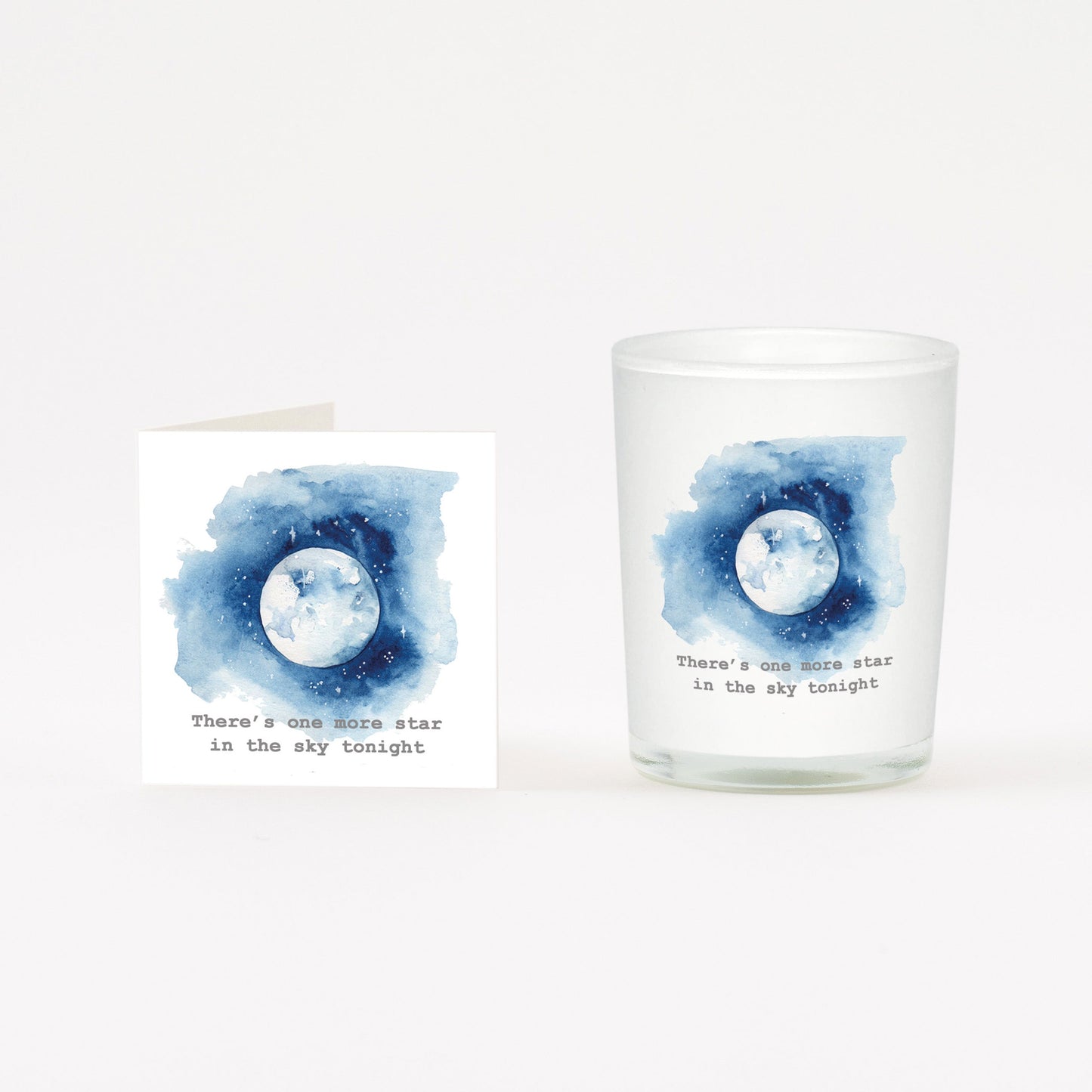 Moon One More Star Boxed Candle and Card Candles Crumble and Core White 20cl 